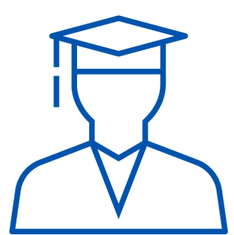 Graduate Icon blue outline